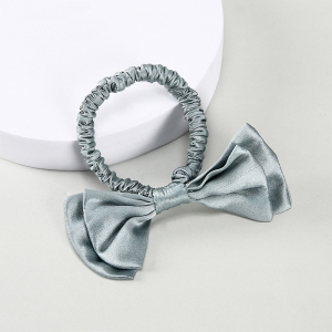 Self-tied Silk Bow Scrunchie Women Silk Scrunchies for Ponytail Holder
